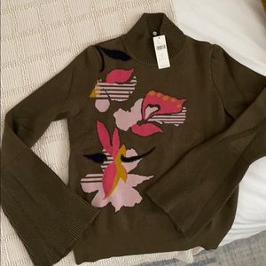 Anthropologie knitted & knotted bellsleeve sweater